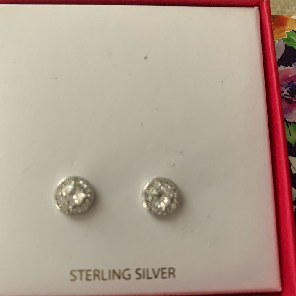 Giulluana NWT Sterling & CZ pierced earrings